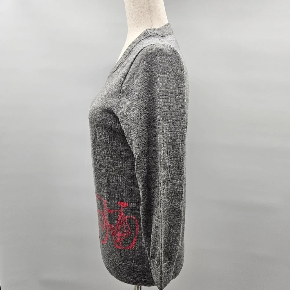 J. Crew Outlet Heather Gray Merino Wool Crewneck‎ Sweater Size Small